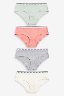 Cotton Rich Logo Knickers 4 Pack