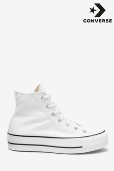 Converse White Pale Platform Lift High Top Trainers (767396) | €105 - €110