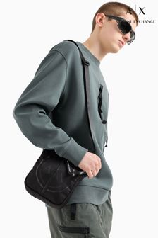 Armani Exchange Messenger Cross-Body Black Bag (767606) | $146