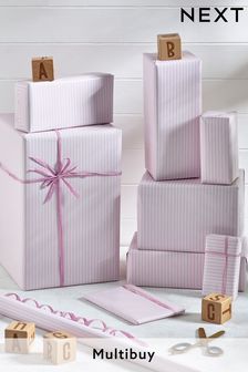 Pink Striped 10 Metre Wrapping Paper (767714) | $13