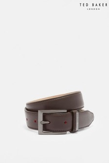 Ted Baker Brown Lizwiz Leather Keeper Plate Belt (767881) | INR 6,841