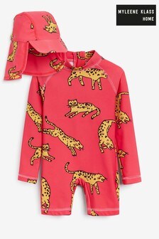 Myleene Klass Kids Sunsafe Swimsuit and Hat Set