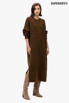 Women s 34 Superdry Jumper Dress Knee Length Long Sleeve Dresses Next Luxembourg
