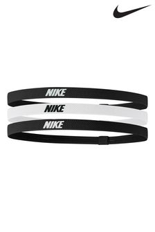 Nike Black/White Elastic 2.0 Headbands 3 Pack (768745) | LEI 72