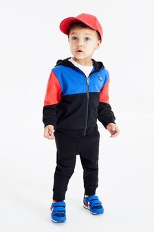 Jersey Colourblock Zip Through Hoodie (3mths-7yrs)