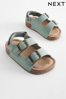 Double Buckle Cushioned Footbed Sandals