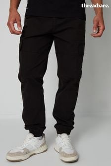 Threadbare Black Joggers Style Cargo Trousers with Stretch (769592) | 215 zł