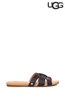 שחור - Ugg Leather Teague Sandals (770278) | ‏256 ₪