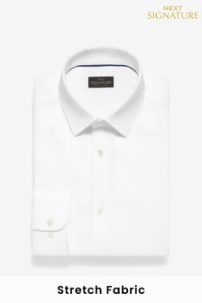 Weiß - Bügellfreies Signature-Hemd aus elastischer, ägyptischer Baumwolle (770728) | 57 €
