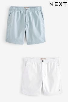 Blue/White 2 Pack Elasticated Waist Chino Shorts 2 Pack (770751) | $56