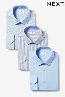 Reguläre Passform - Hemden mit einfachen Manschetten, 3er Pack (770756) | 47 €