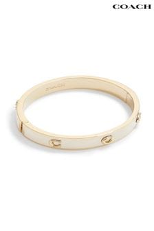 COACH White Signature Enamel Bangle Bracelet (771247) | 115 €