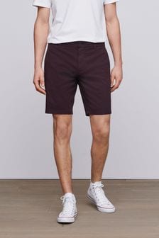 Burgundy Red Slim Fit Stretch Chino Shorts (771277) | 28 zł