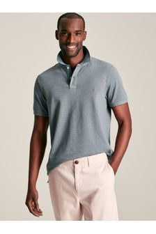Joules Woody Grey Regular Fit Cotton Pique Polo Shirt (771460) | 191 SAR