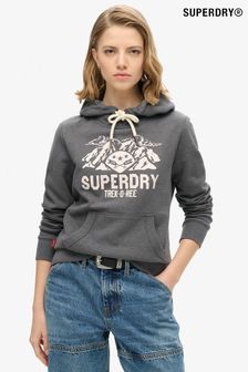Superdry grey hoodie sales