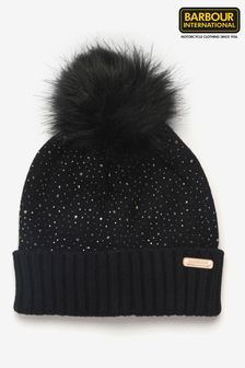 Barbour® International Podium Knitted Beanie With Pom