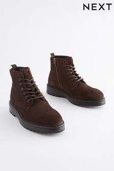 Brown Leather Chunky Boots (772828) | €29