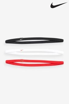 Nike Red/Black Elastic 2.0 Headbands 3 Pack (772838) | €19
