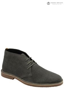 Frank Wright Grey Mens Suede Lace-Up Desert Boots (773768) | €79