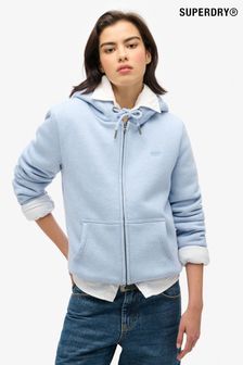 Blue Fog Marl - Superdry Essential Borg Lined Zip Hoodie (773999) | 106 €