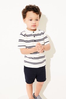 Knitted Stripe Polo (3mths-7yrs)