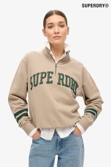 Superdry Athletic Applique Half Zip Sweat Shirt (774434) | CA$157