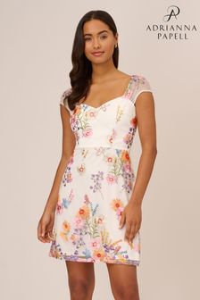 Adrianna Papell White Embroidery Dress (774858) | €228