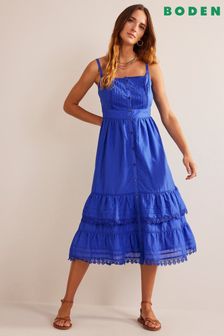 Boden Blue Tiered Trim Midi Dress (775813) | €64