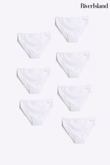 River Island White Girls Briefs 7 Pack (776282) | AED57 - AED79