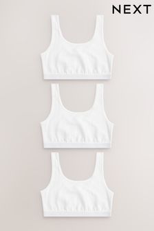 White Scoop Crop Tops 3 Pack (5-16yrs) (776330) | €12 - €16