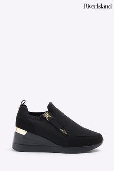 River Island Girls Drenched Wedge Trainers