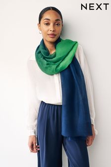 綠色/藍色漸變色 - 輕質圍巾 (776447) | NT$460
