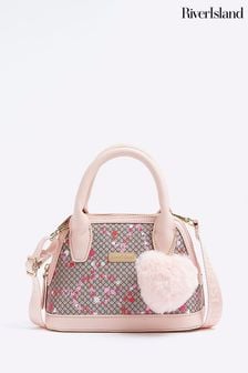 River Island Pink Girls Floral Print Cross-Body Bag (776780) | $48