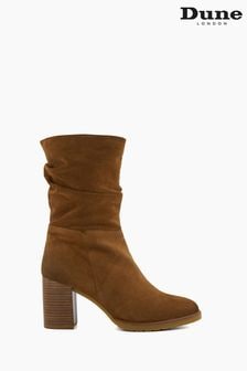 大地色 - Dune London Prominent Ruched Heeled Ankle Boots (776824) | NT$7,460