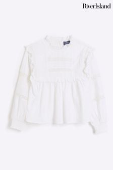 River Island Girls Broderie Blouse
