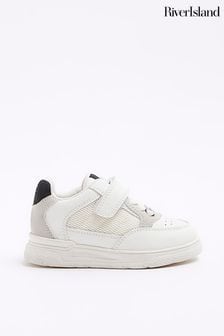 River Island Off White Boys Mesh Trainers (777475) | $29