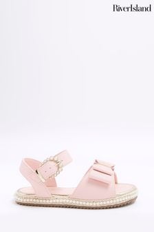 粉色 - River Island女童3d蝴蝶結平底鞋 (777588) | NT$980