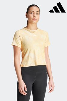 Желтый - футболка с принтом тай-дай Adidas Train Essentials (777601) | €38