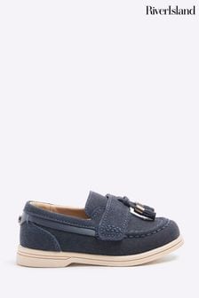 River Island Blue Boys Immy Suedette Tassel Loafers (777961) | €34