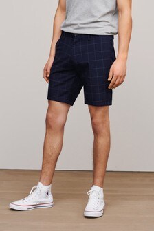 Short chino à carreaux