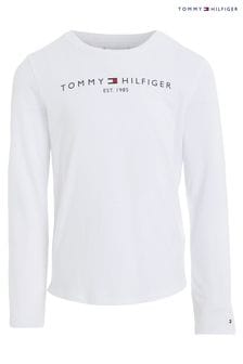 Tommy Hilfiger Girls Essential White Long Sleeve T-Shirt