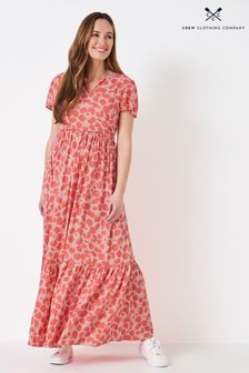 Розовое платье А-силуэта с цветочным принтом Crew Clothing Company (778576) | €51