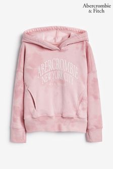 粉色 - Abercrombie & Fitch淺灰色標誌連帽衫 (778751) | HK$411