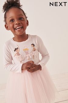 Creme mit Ballerina - Tutu-Kleid mit Figurenmotiv (3 Monate bis 7 Jahre) (779204) | 26 € - 31 €