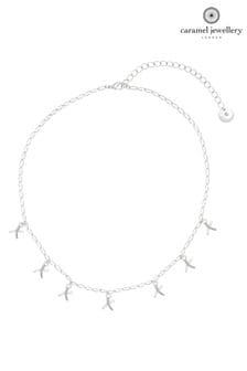 Caramel Jewellery London Kisses Zarte Halskette mit Anhängern, Silberfarben (779273) | 28 €