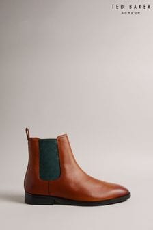 Ted Baker Brown Lineus Patterned Elastic Chelsea Boots (779720) | $239