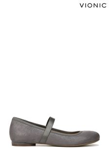 Vionic Grey Joseline Mary Janes Shoes (780040) | $191