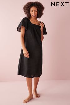 Black Cotton Nightie Slip (780520) | €13