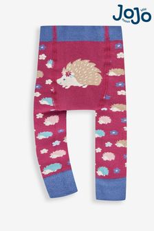 JoJo Maman Bébé Berry Pink Hedgehog Extra Thick Leggings (781108) | $27