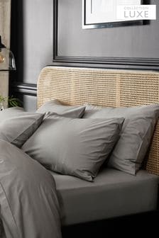 Set of 2 Grey Collection Luxe 200 Thread Count 100% Egyptian Cotton Pillowcases (782303) | €16 - €18